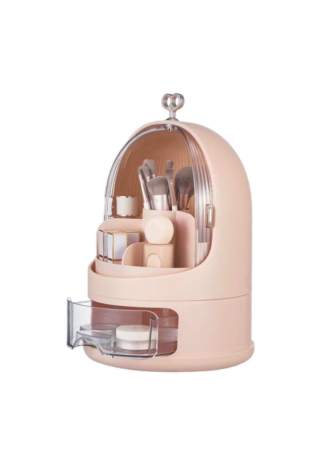 SHEONLY Freestanding Large Rotating Makeup Organizer For Dormitory & Bedroom Vanity Case image 2