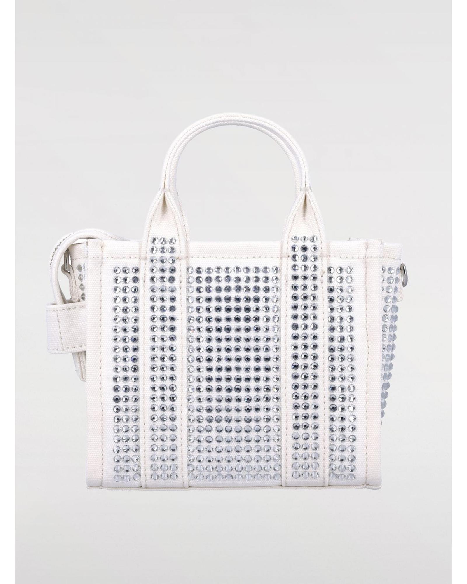 Marc Jacobs Mini Tote Bag Crystal Embellishts Wo - White Clutch Bags image 2