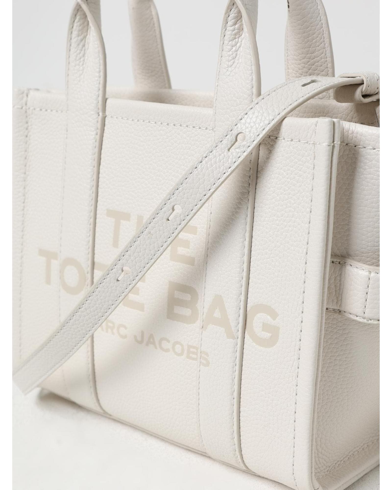 Marc Jacobs The Tote Bag Leather Handbag Wo - White image 3