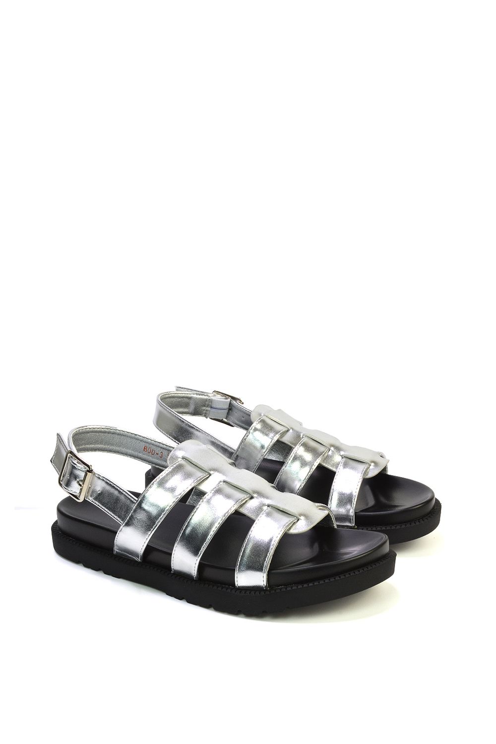 XY London 'Gayna'  Cleated Sole Strappy Open Toe Gladiator Platform Sandals image 5