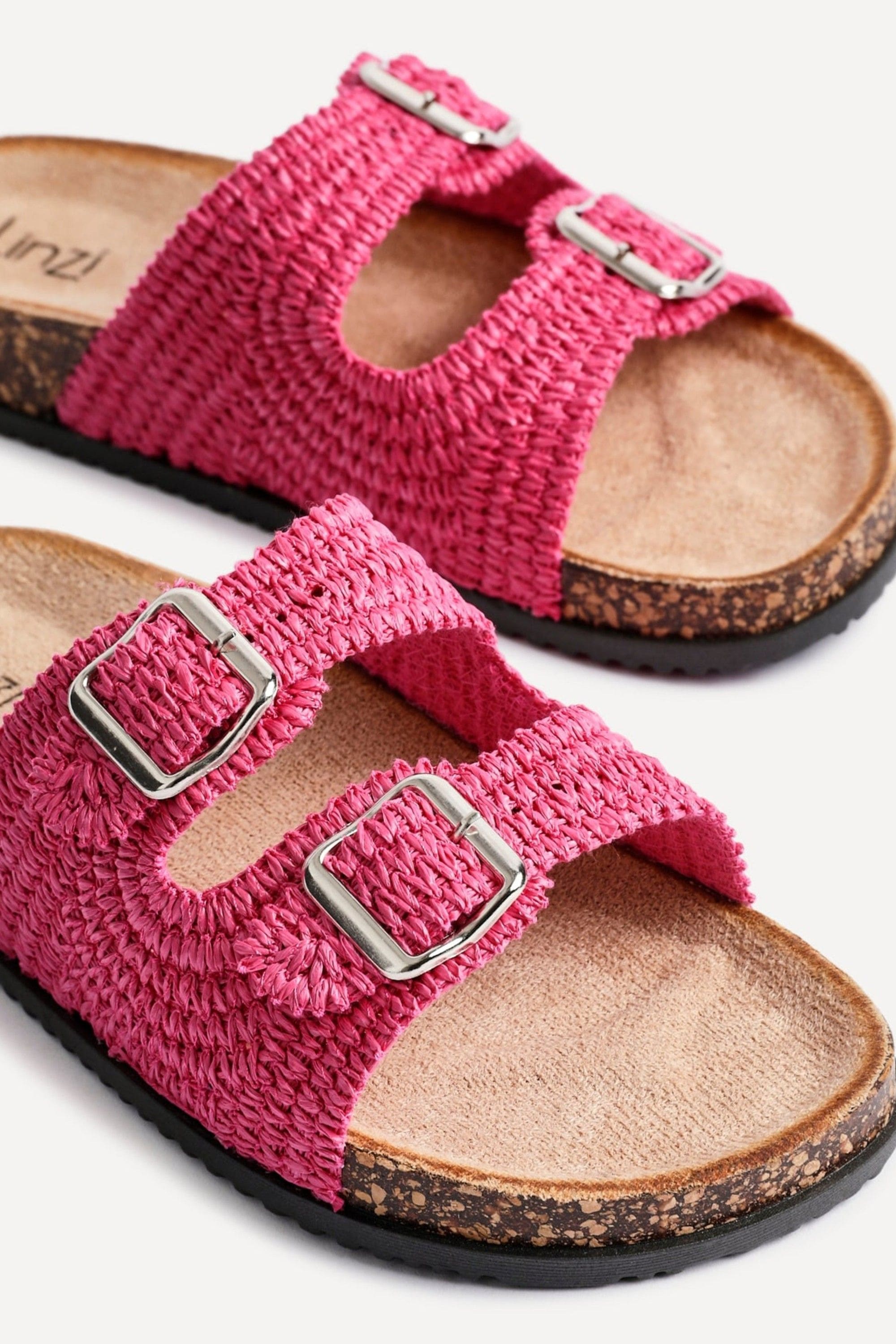 Linzi Brianna Fuchsia Double Buckle Sandals image 5