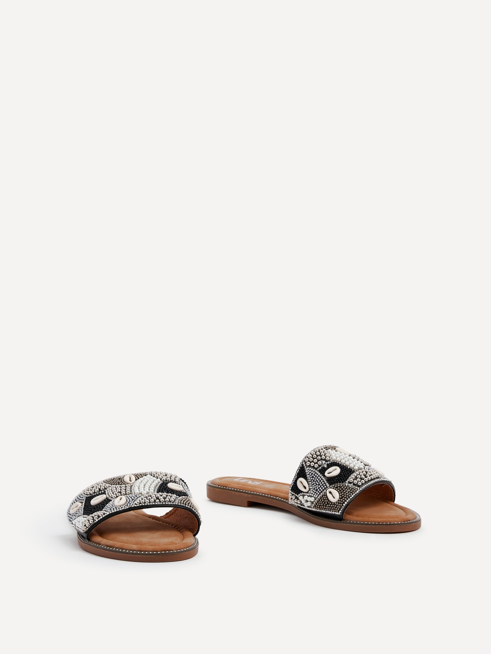 Linzi Seanna Black Embellished Shell Slider image 3