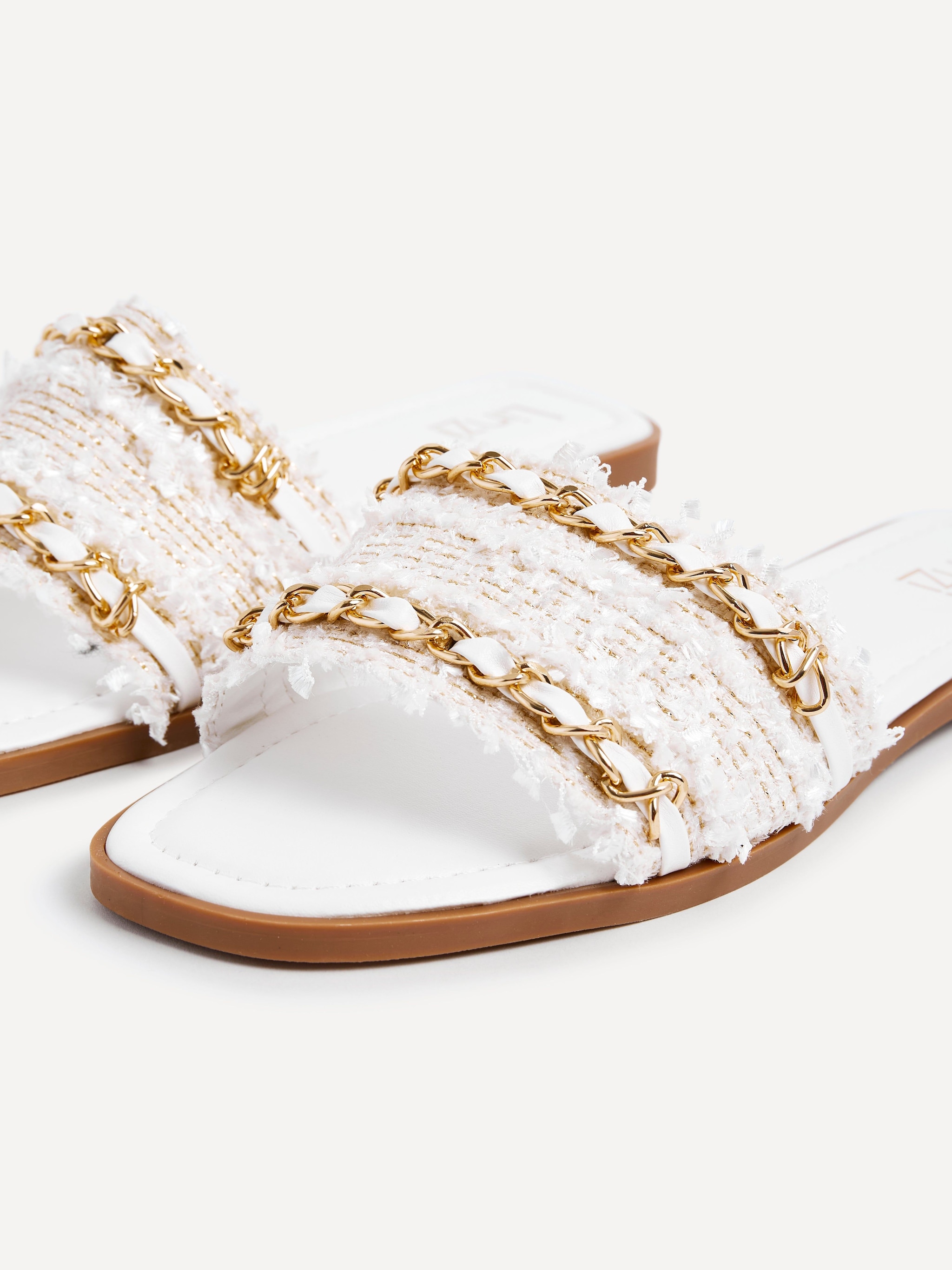 Linzi Lola White Faux Leather Slider image 4