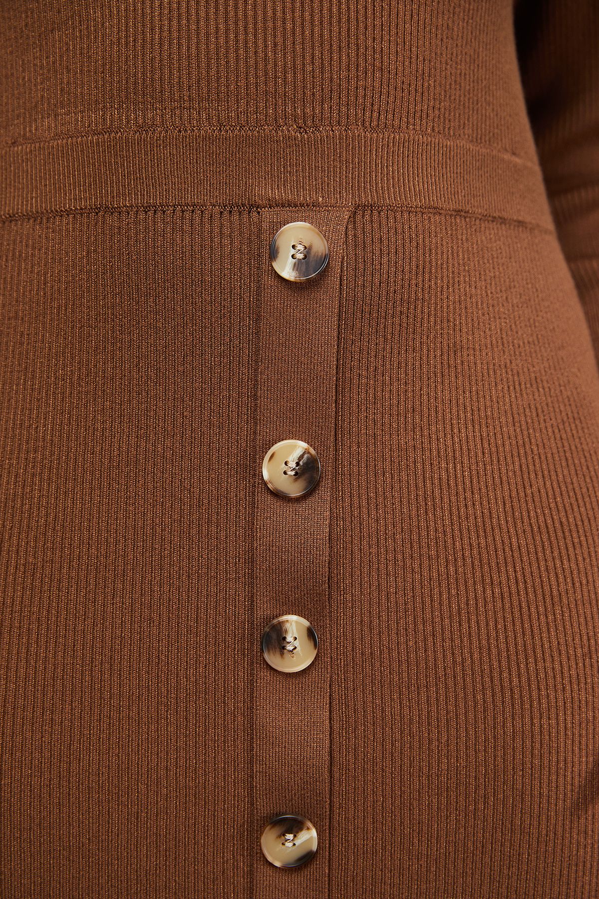 Oasis Button Down High Neck Mini Dress Tan image 5