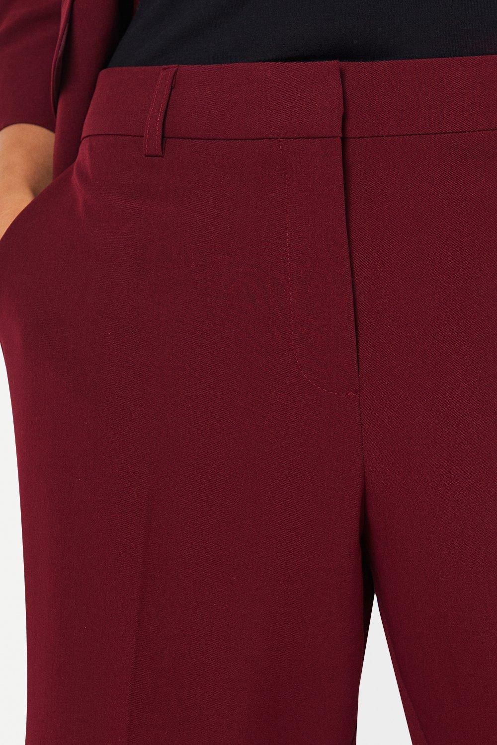 Dorothy Perkins Petite Plain Ankle Grazer Burgundy image 5