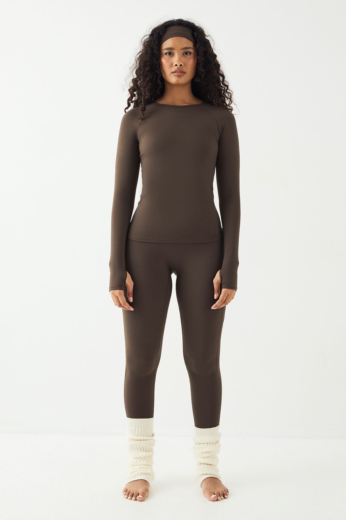 DSGN Studio DSGN Studio Ultra Sculpt Long Sleeve Top Espresso image 5