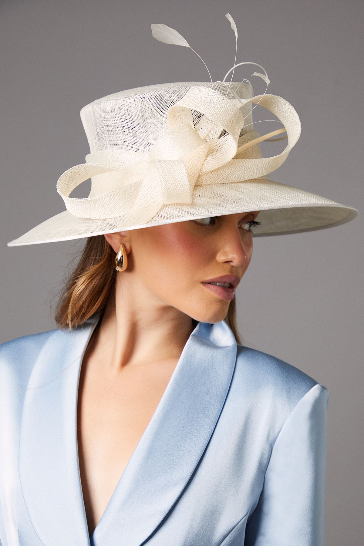 Coast Loop And Quill Wide Brim Hat Ivory image 2