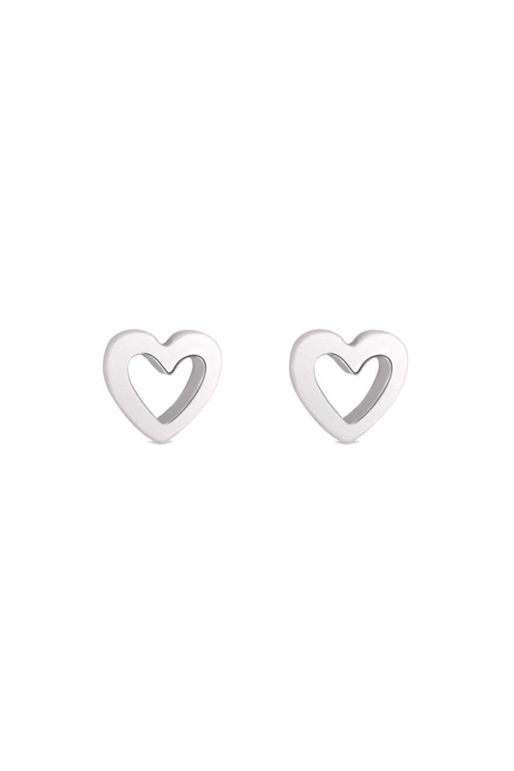 Simply Silver Sterling Silver 925 Open Heart Stud Earrings