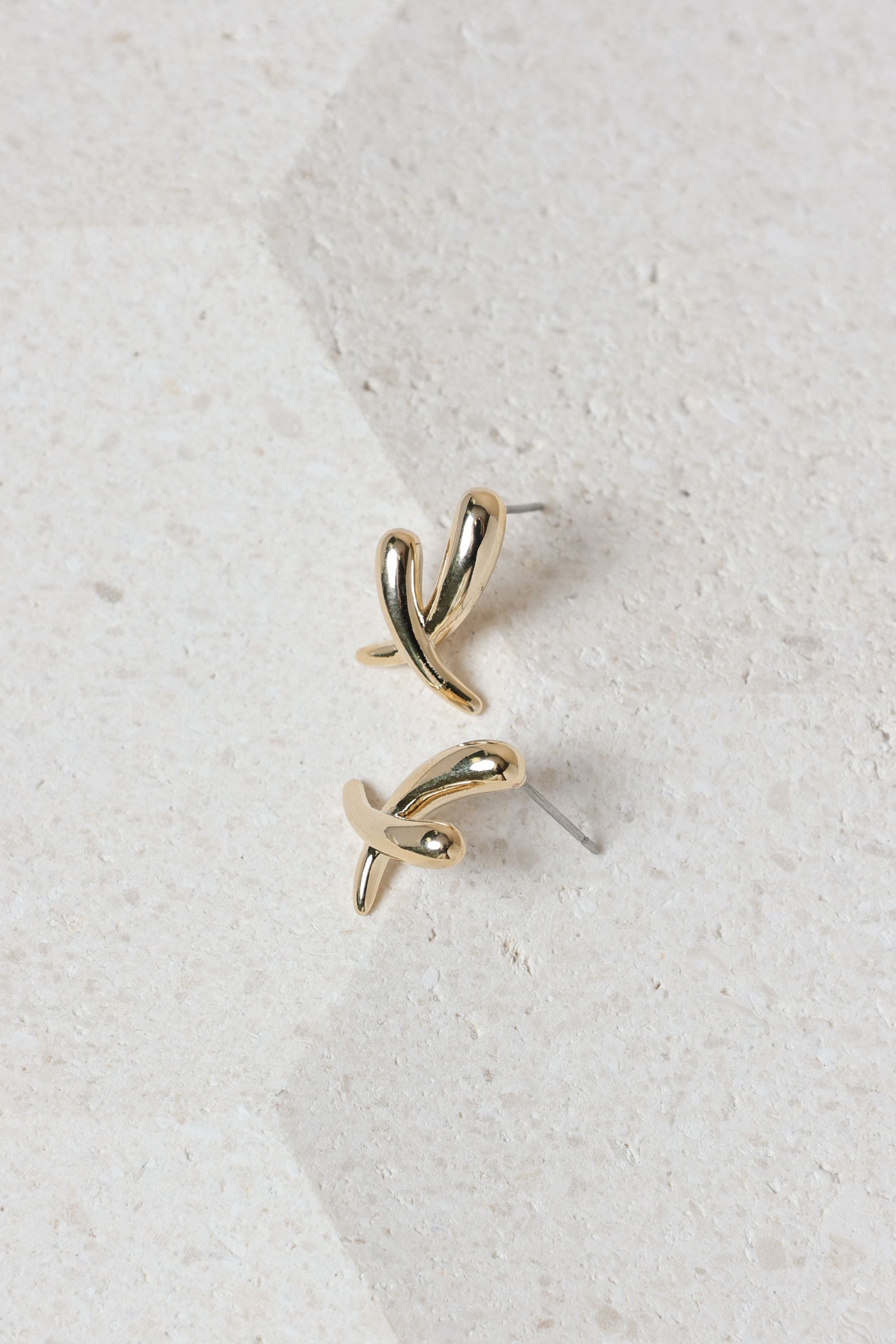 Jon Richard Gold Plated Polished Kiss Earrings image 3