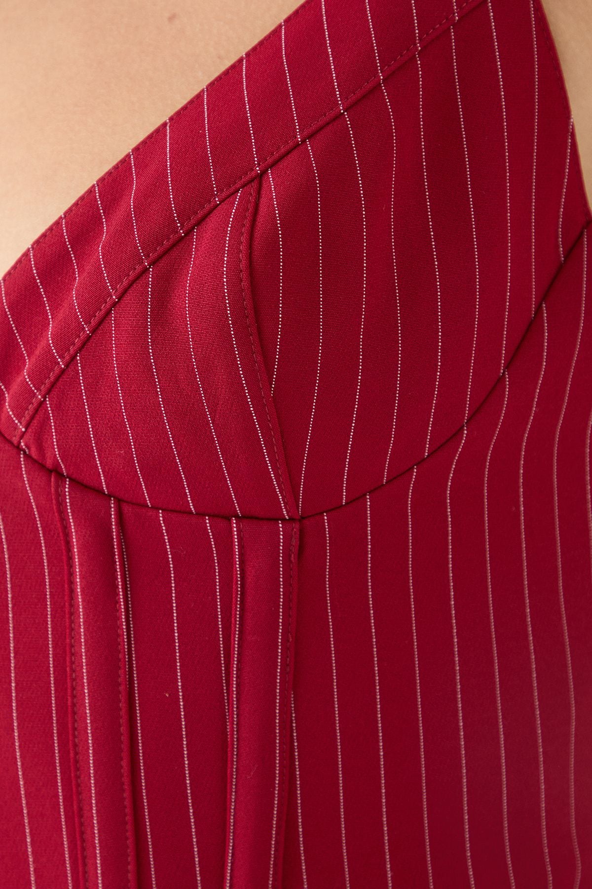 MissPap Pinstripe Boned Corset Bustier Top Red image 5