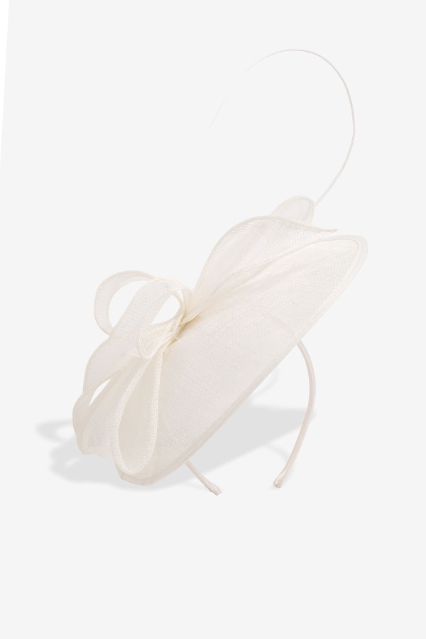 Jon Richard Ivory Woven Bow Fascinator