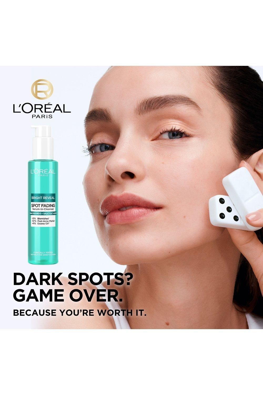 L'Oréal Paris Bright Reveal Spot Fading Serum-In-Cleanser, Niacinamide and Salicylic Acid Multi image 2