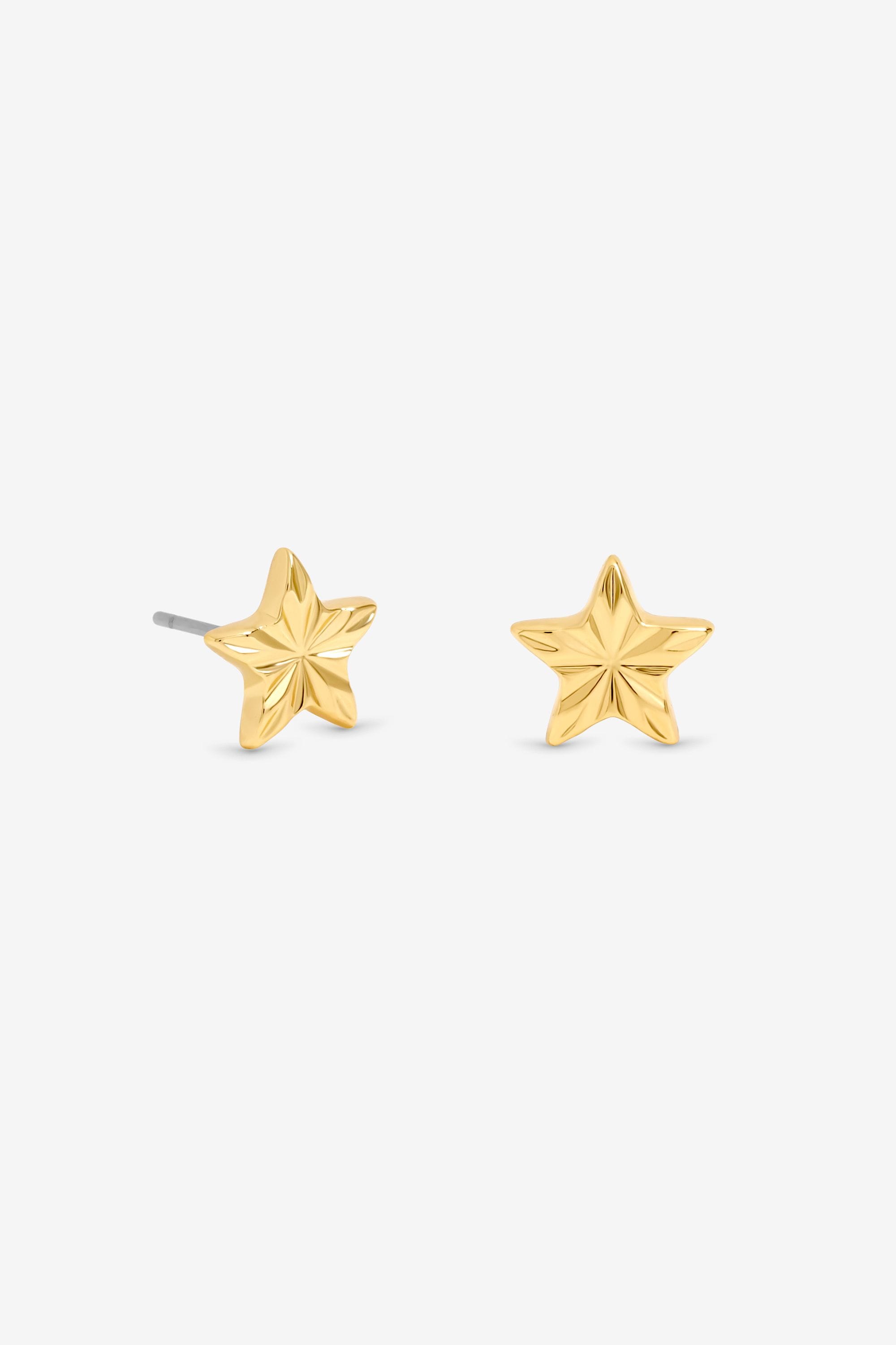 Jon Richard 18K Gold Plated Star Earrings - Gift Cracker image 2