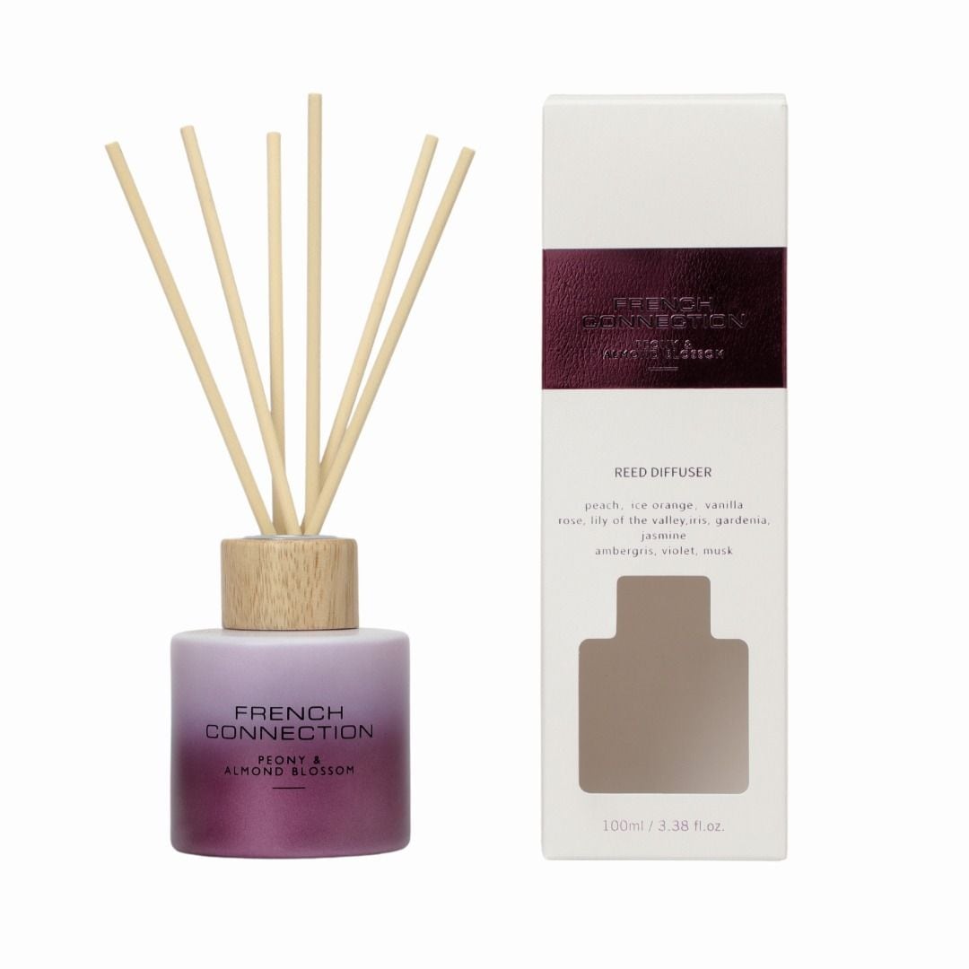 French Connection Peony & Almond Blossom Reed Diffuser 100ML Ombre Design image 1