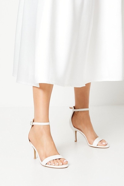 Coast Trinnie Barely There Stiletto Heeled Sandals White