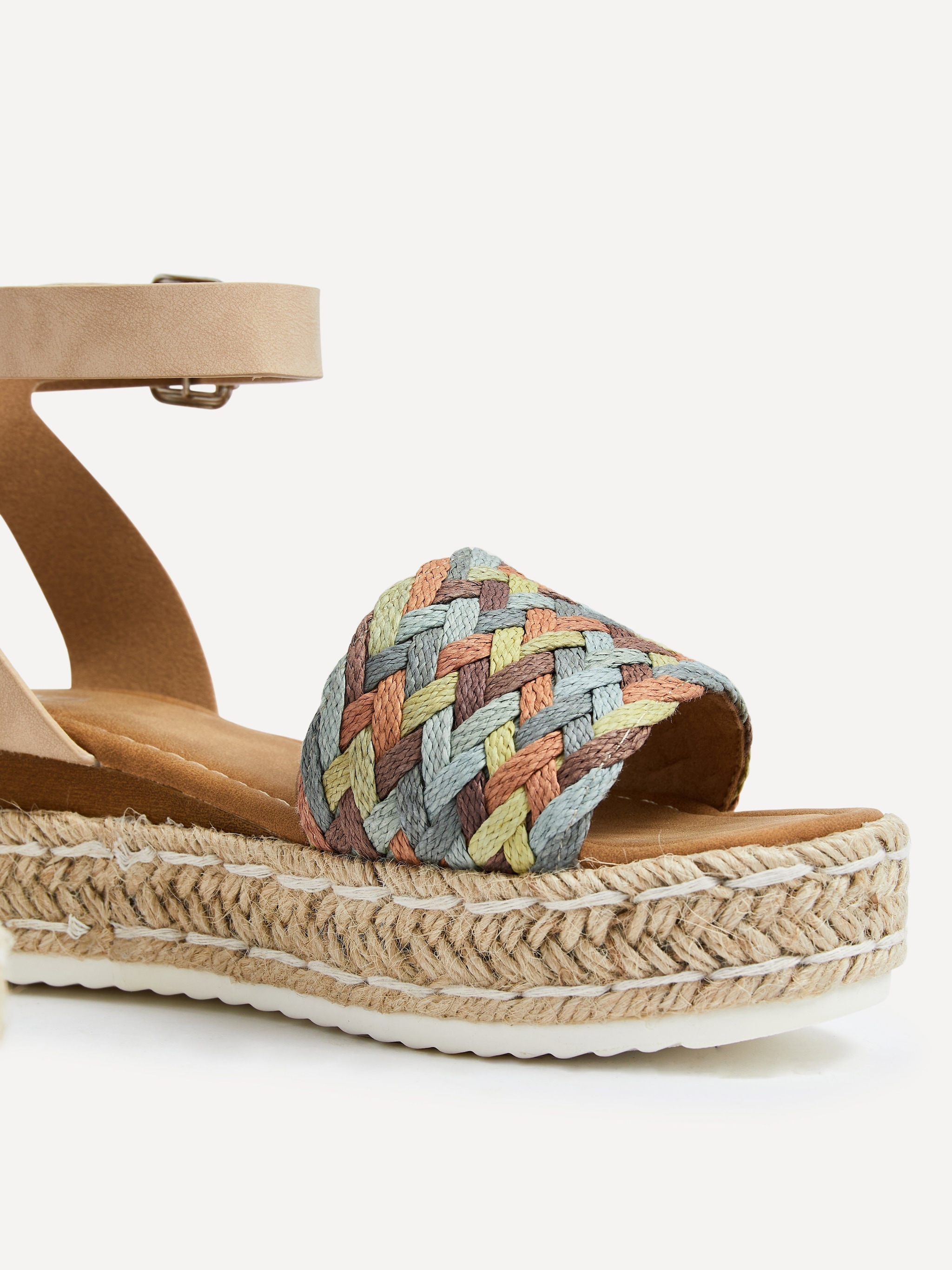 Linzi Raya Nude Faux Leather Flatform image 4