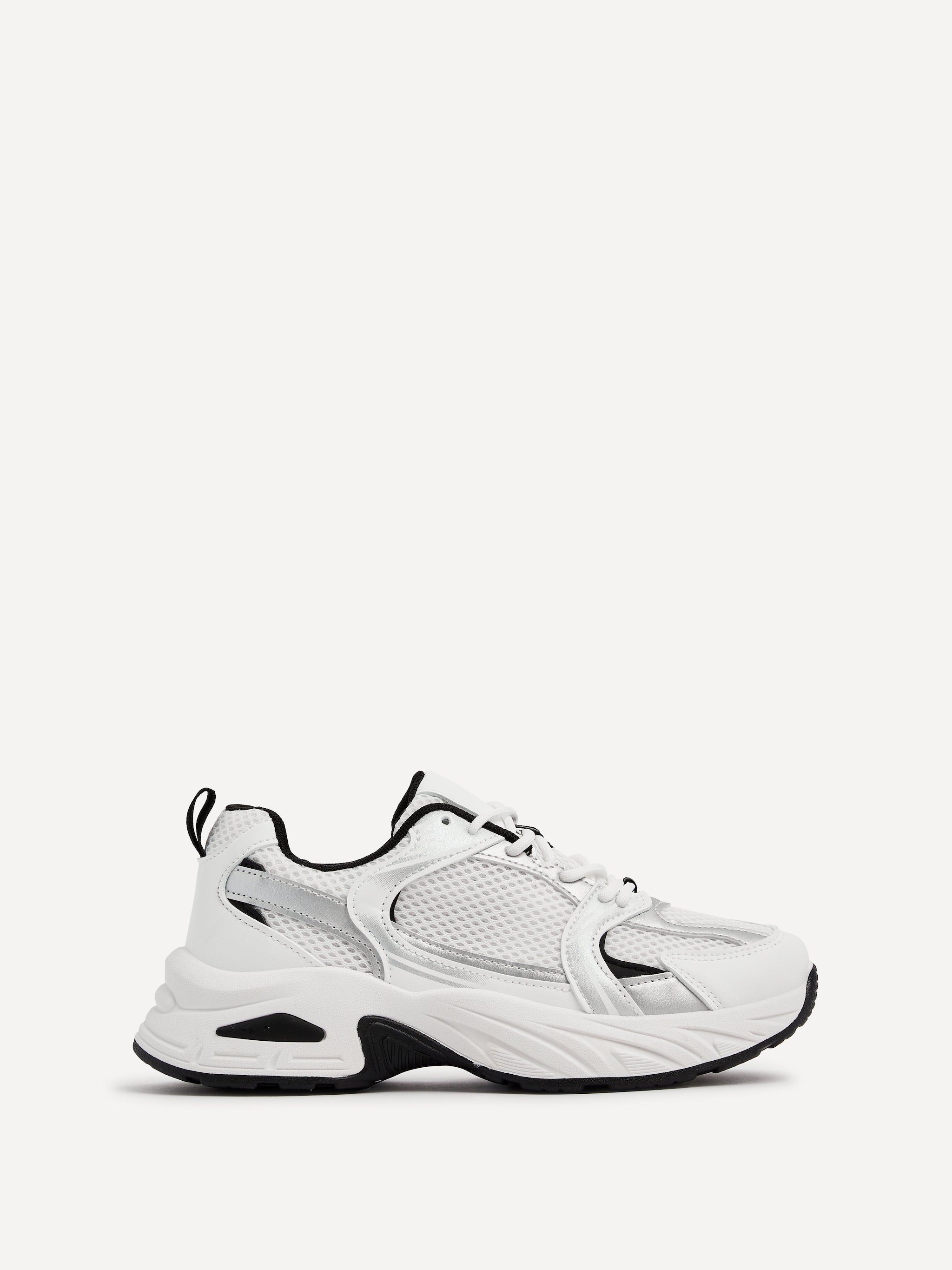 Linzi Venture White Mesh Effect Chunky Trainer image 1