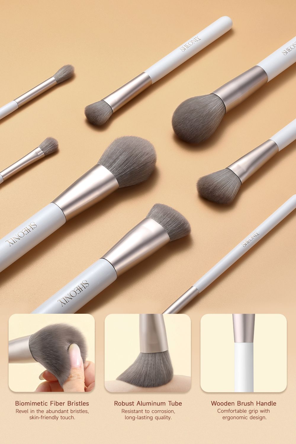 SHEONLY 18 Pcs Professional Makeup Brush Set image 4
