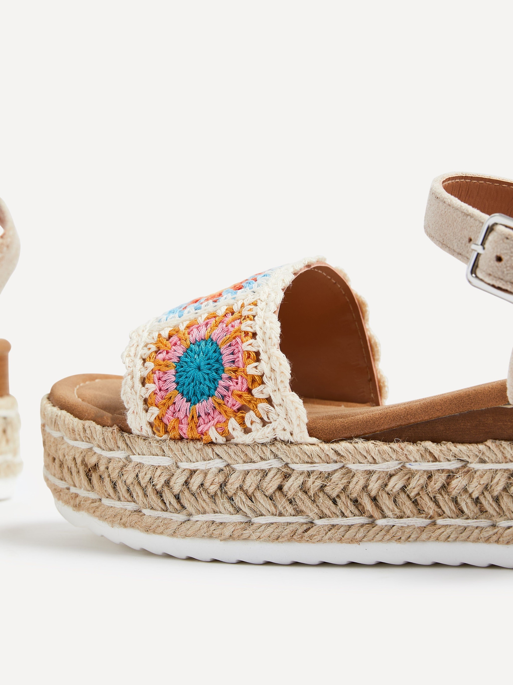 Linzi Solana Nude Faux Suede Flatform Wedge image 4