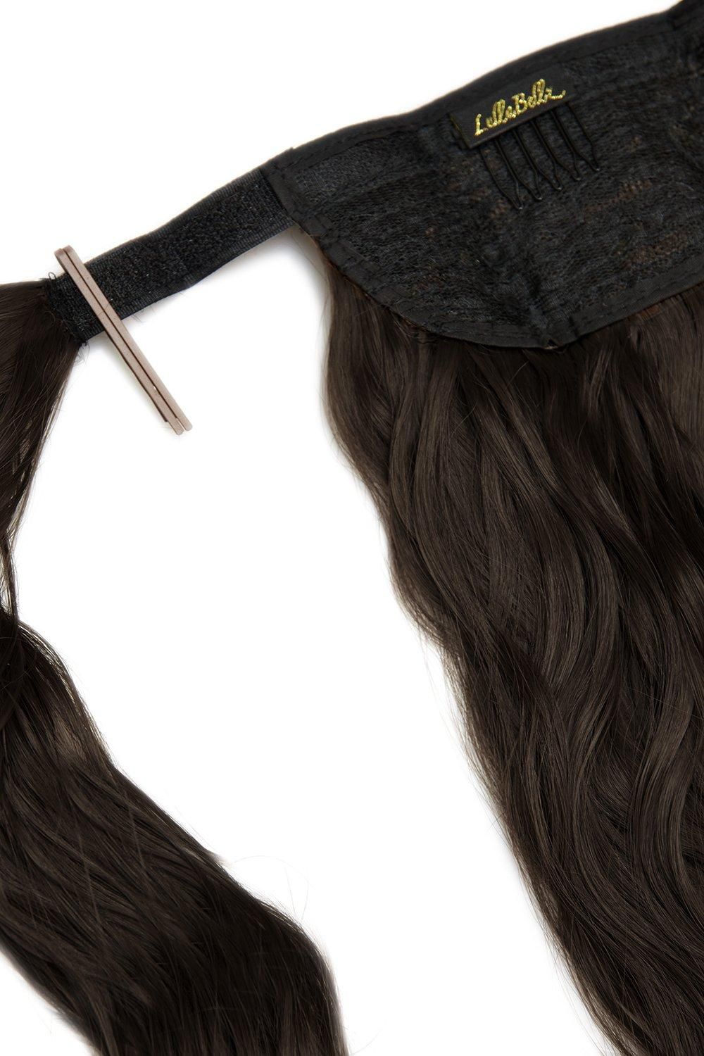 Lullabellz Grande 26" Textured Wave Wraparound Pony Dark Brown image 2