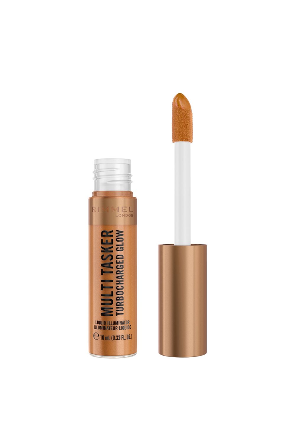 Rimmel London Multi Tasker Turbocharged Glow Liquid Illuminator 10ml 008 Its Giving Bronze image 1