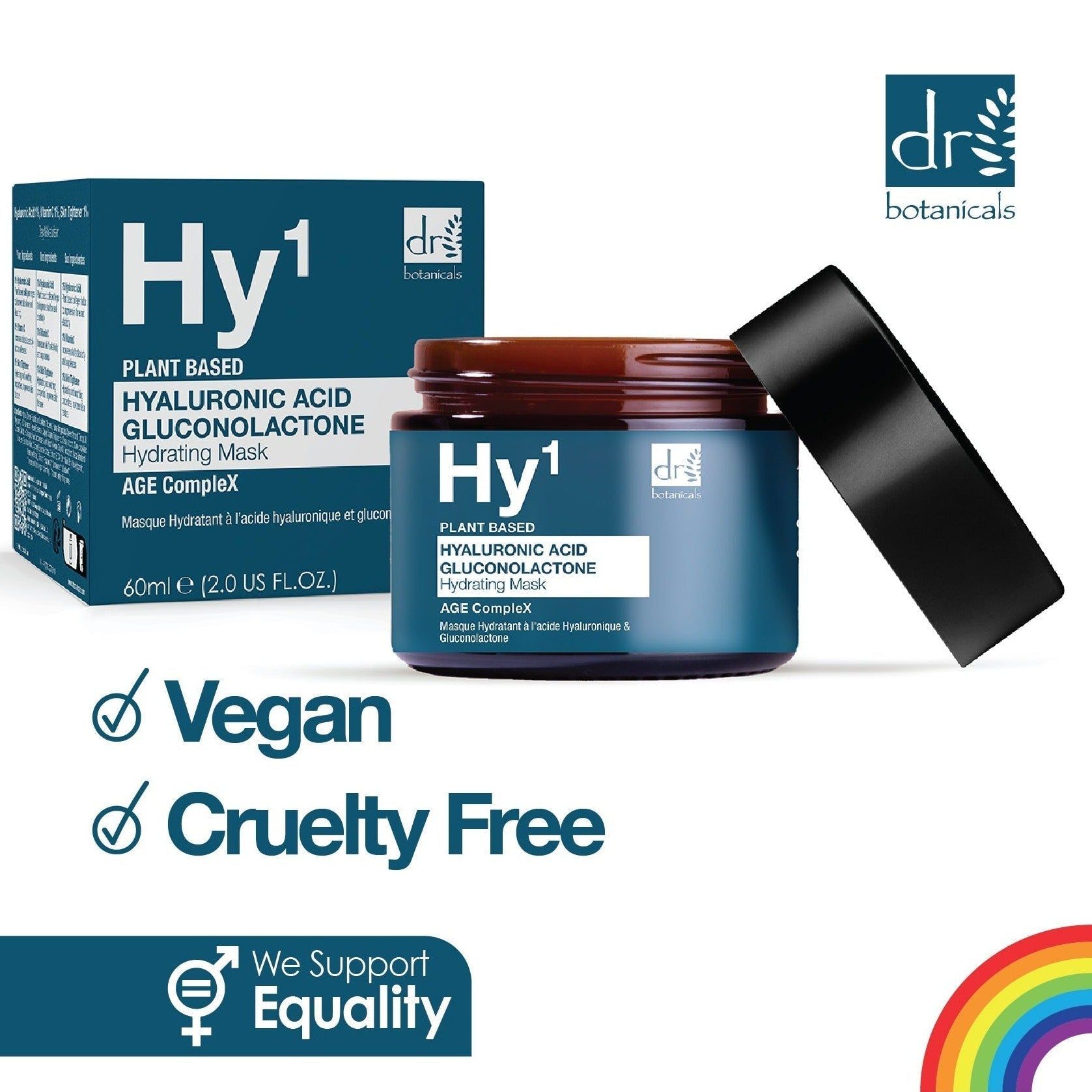 Dr. Botanicals Hyaluronic Acid 1% & Gluconolactone Mask 60ml image 4