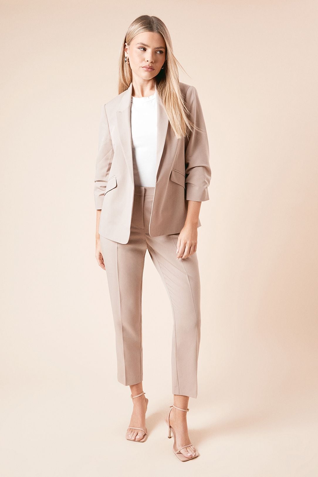 Dorothy Perkins Ankle Grazer Trouser Stone image 1