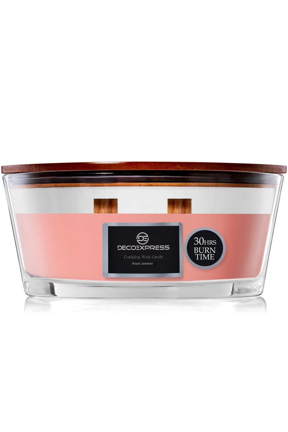 Deco Express Woodwick Candles - Peach Jasmine image 1