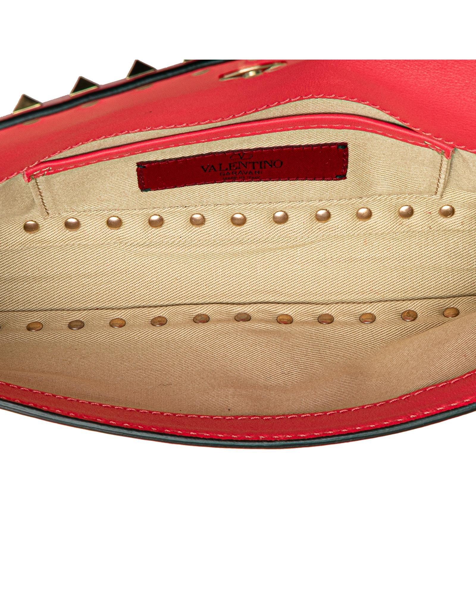 Valentino Preloved Studded Leather Clutch Wo - Pink Clutches image 5