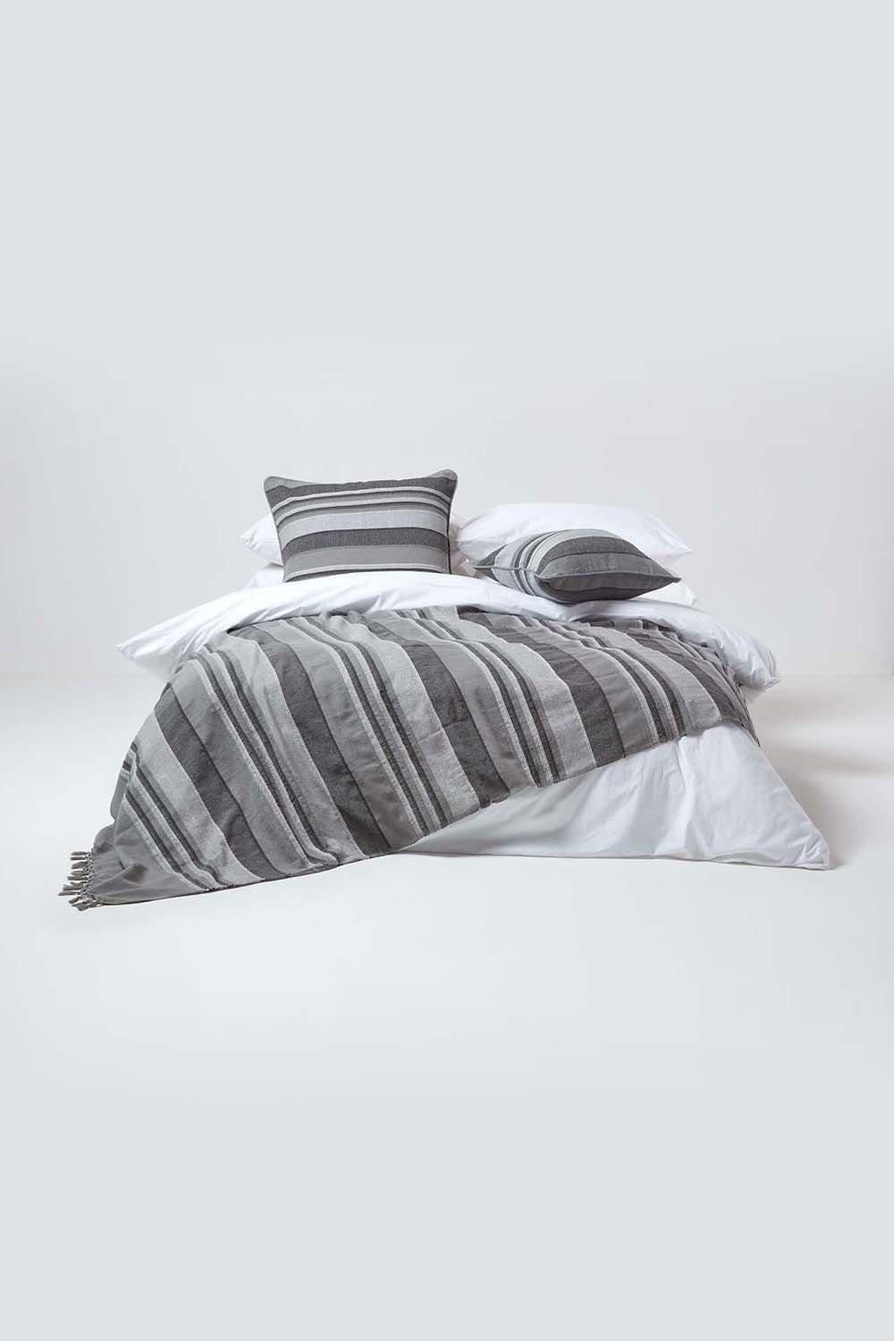 Homescapes Cotton Striped Morocco Cushion Cover image 4