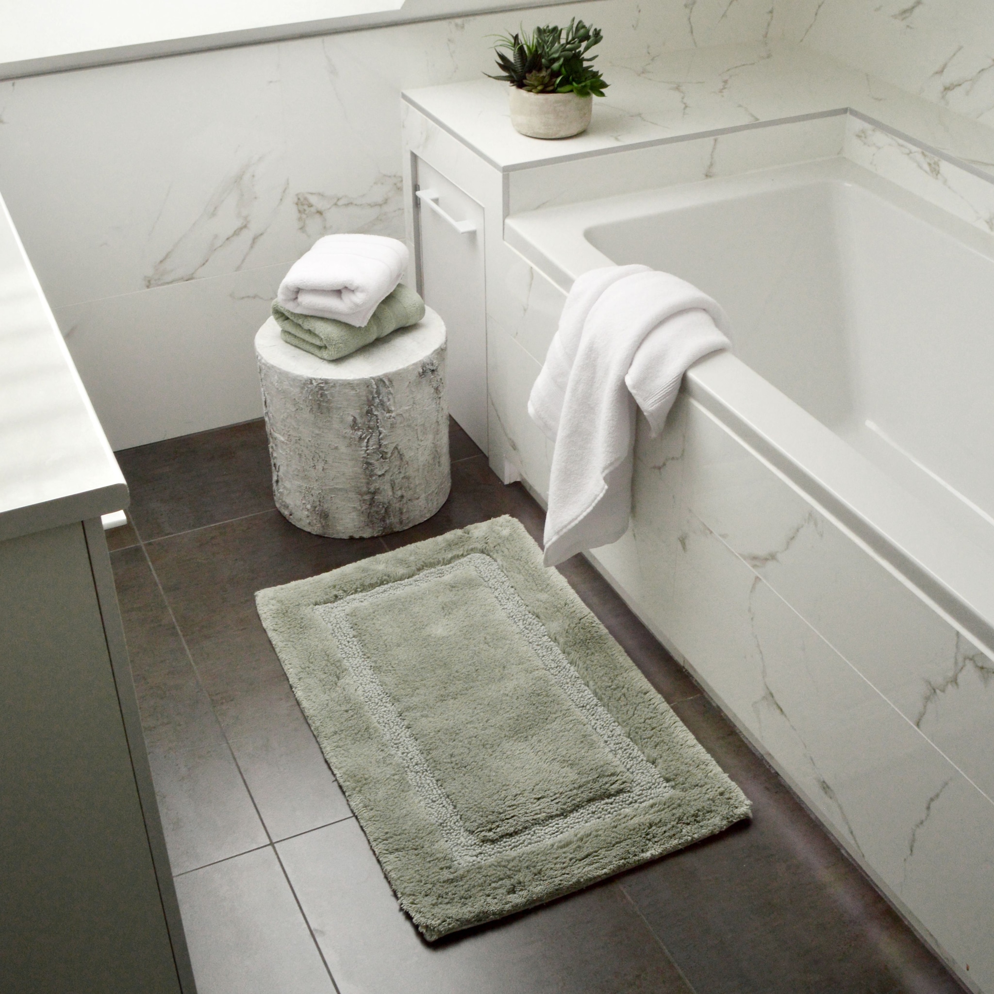 Allure Bath Fashions Bamboo Cotton Non-Slip Bath Mat image 3