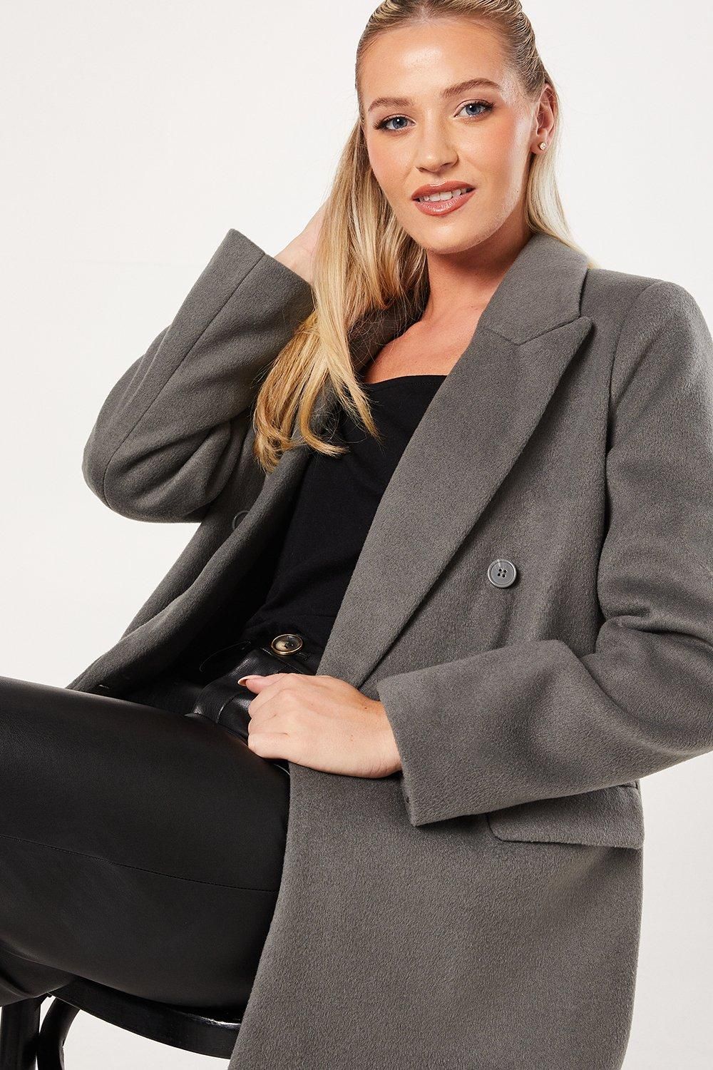 Dorothy Perkins Smart Pocket Detail Blazer Coat Grey image 4