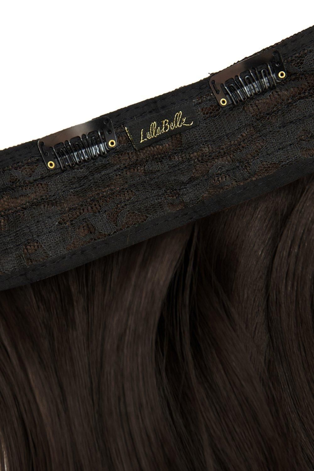 Lullabellz Thick 16 1 Piece Curly Clip In Hair Extensions Dark Brown image 2