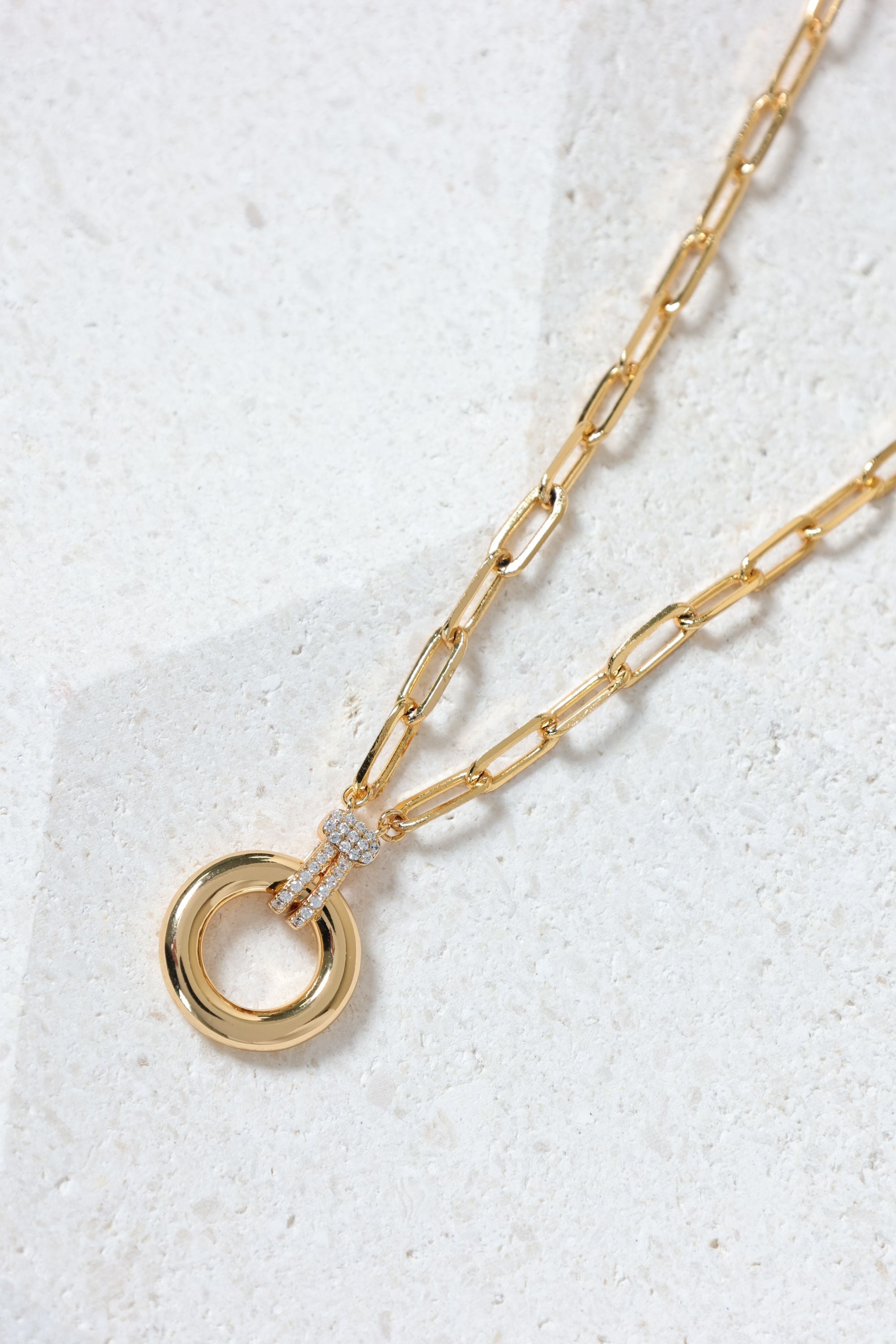 Jon Richard 18K Gold Plated and Pave Link Chain Necklace image 3