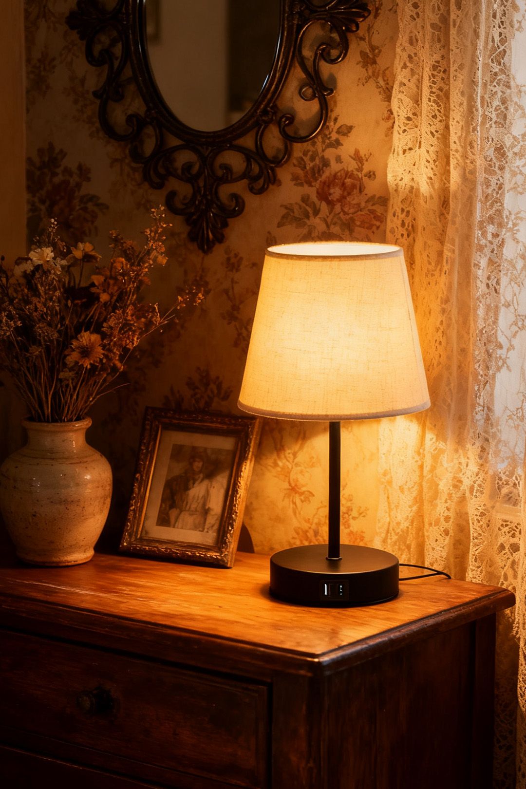 Living and Home Modern Table Lamp with Remote Control image 2