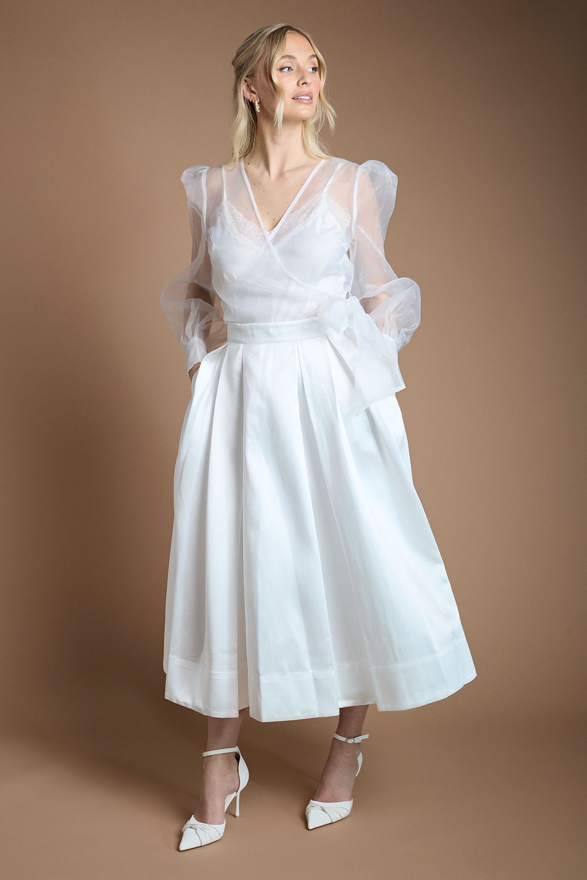 Coast Twill Full Volume Bridal Skirt Ivory