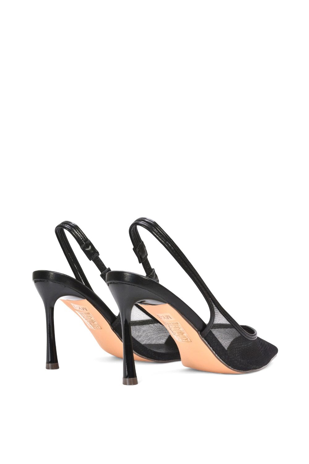XY London 'Caroline' Pointed Toe Mesh Slingback Court Shoe Heels image 3