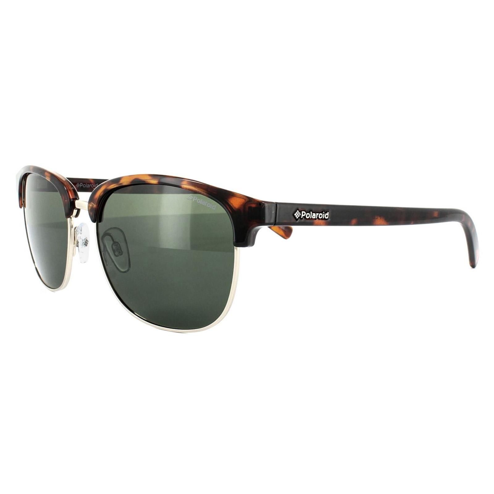 Polaroid Round Havana Green Polarized Sunglasses image 2