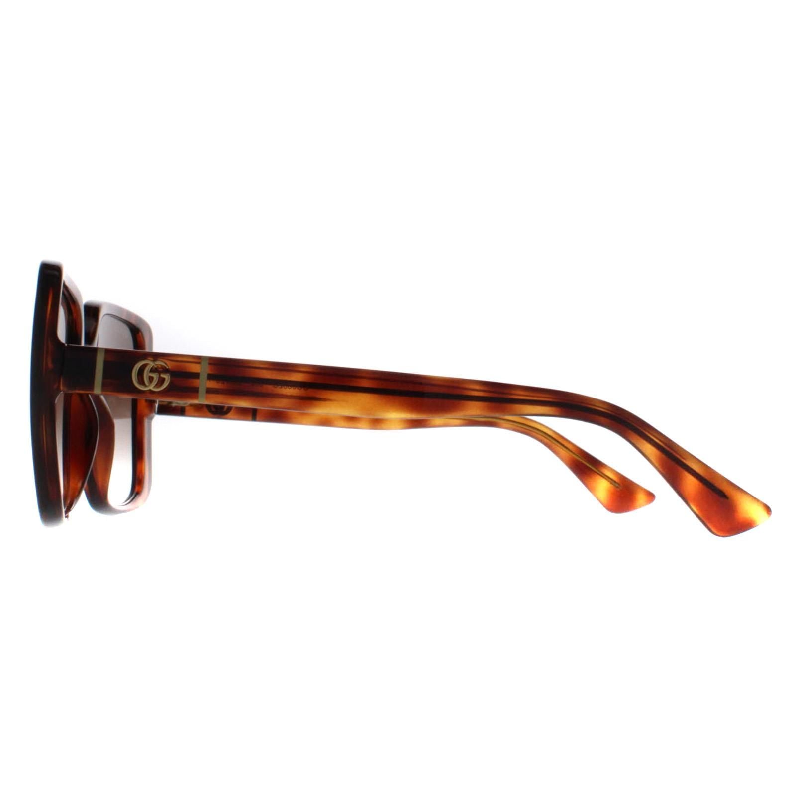 Gucci Square Dark Havana Brown Gradient GG0632S image 3