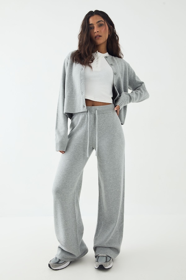 DSGN Studio DSGN Studio Knitted Straight Leg Trouser Charcoal