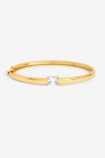 Jon Richard 14K Gold Plated and Cubic Zirconia Stone Bangle