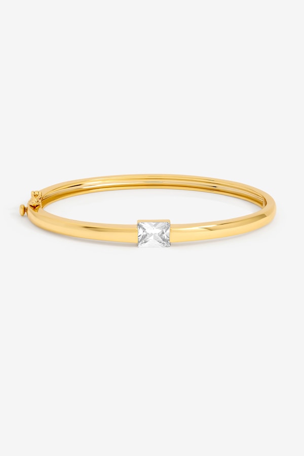 Jon Richard 14K Gold Plated and Cubic Zirconia Stone Bangle