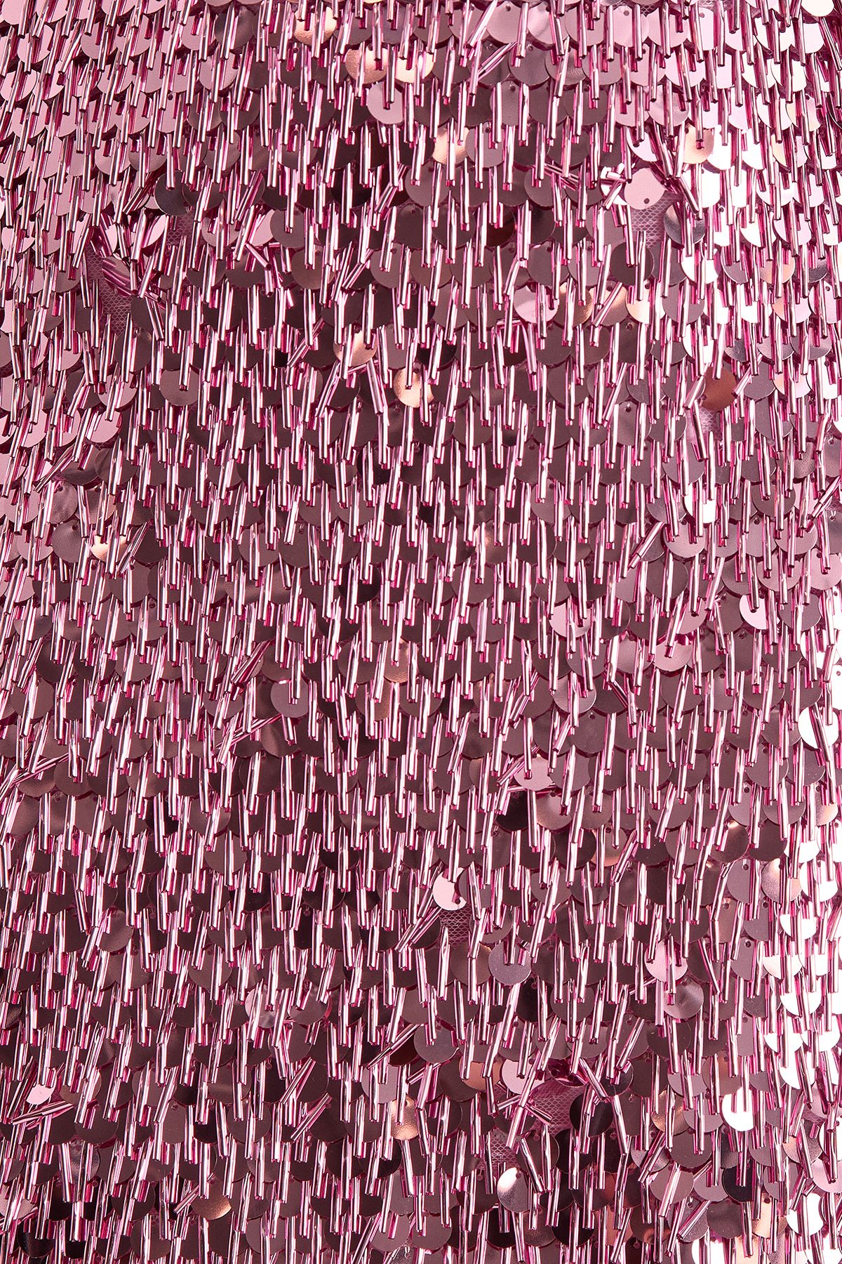 NastyGal Disc Tassel Sequin Cut Out Halter Neck Mini Dress Pink image 5