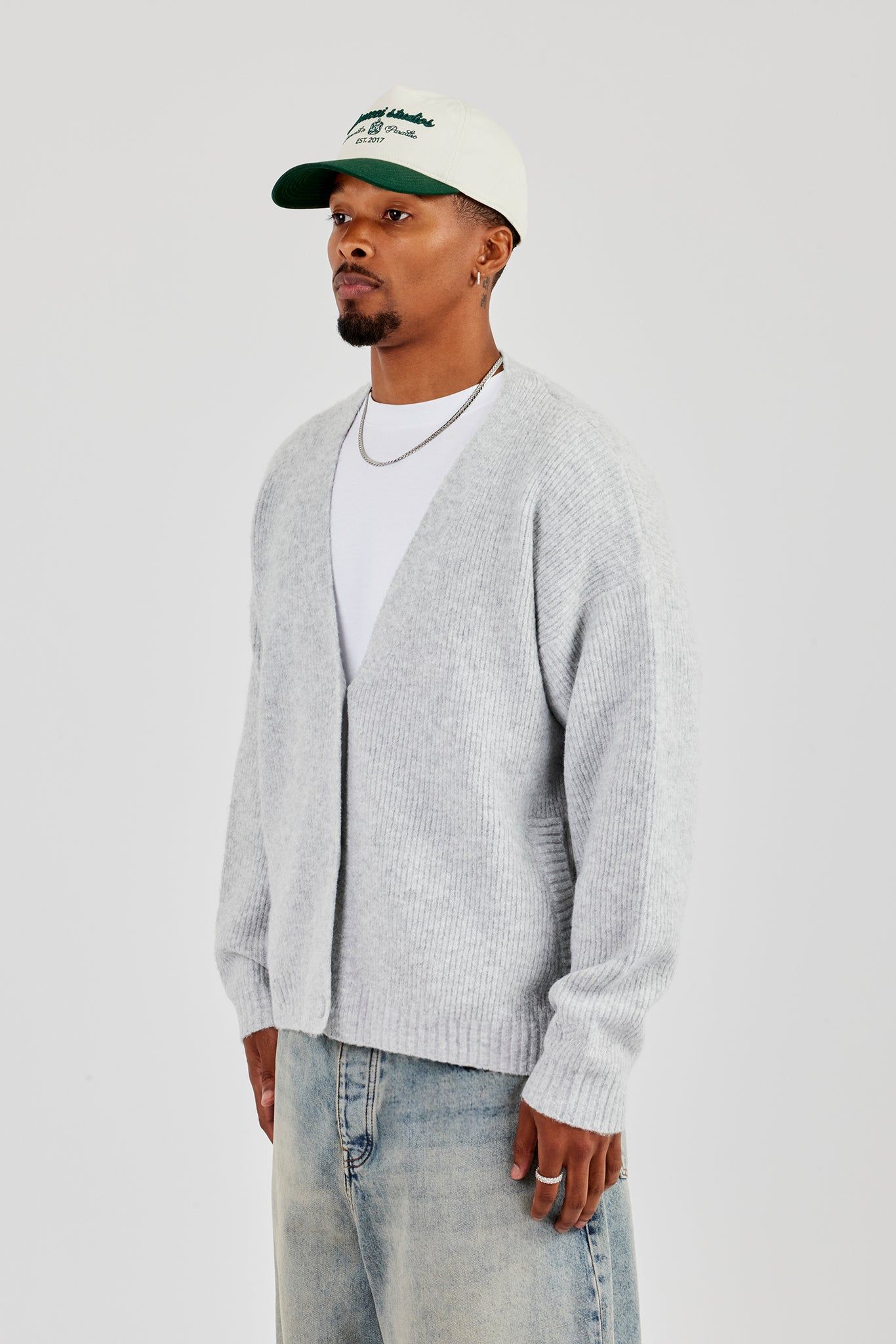 Cernucci Knitted Cardigan - Light Grey image 4