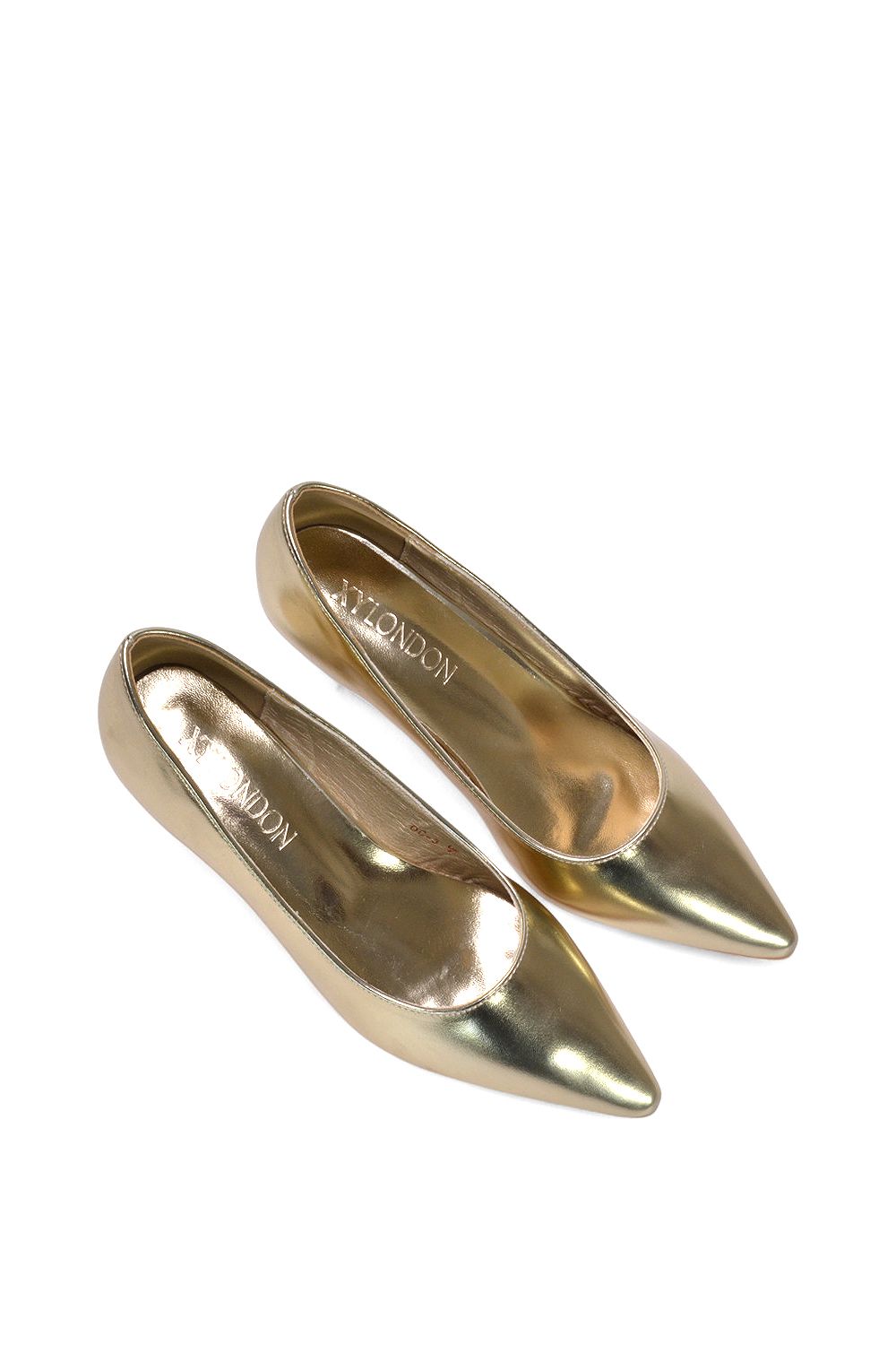 XY London 'Cali' Pointed Toe Low Stiletto Kitten High Heel Court Shoes image 6