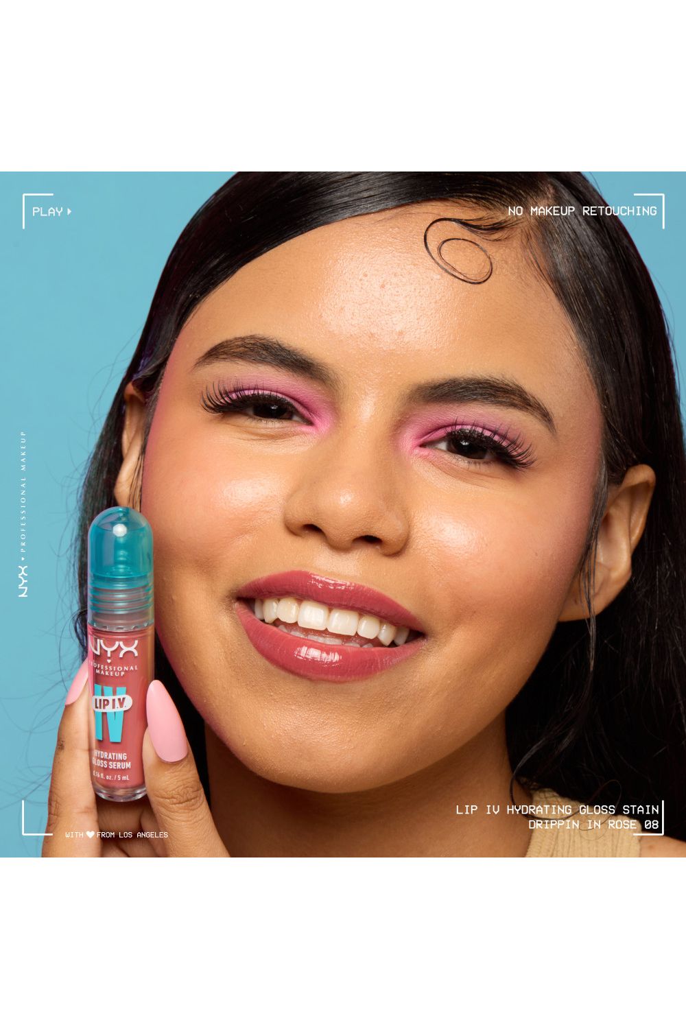 NYX Professional Makeup Lip IV Hydrating Gloss Stain, Lip Gloss 5ml Bubblegum Burst image 10