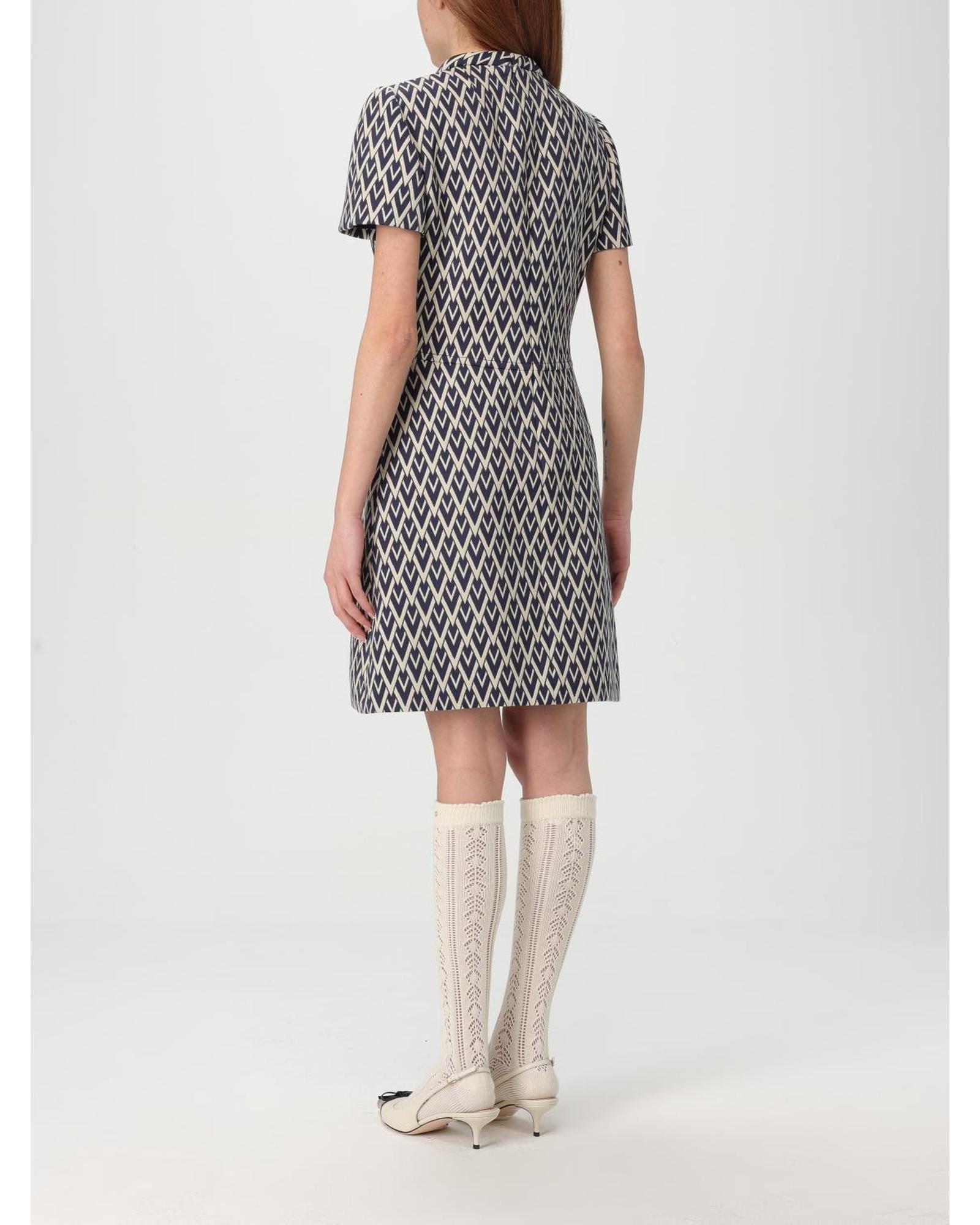 Valentino Geometric Print ALine Mini Dress Wo - Multicolor Dresses image 2