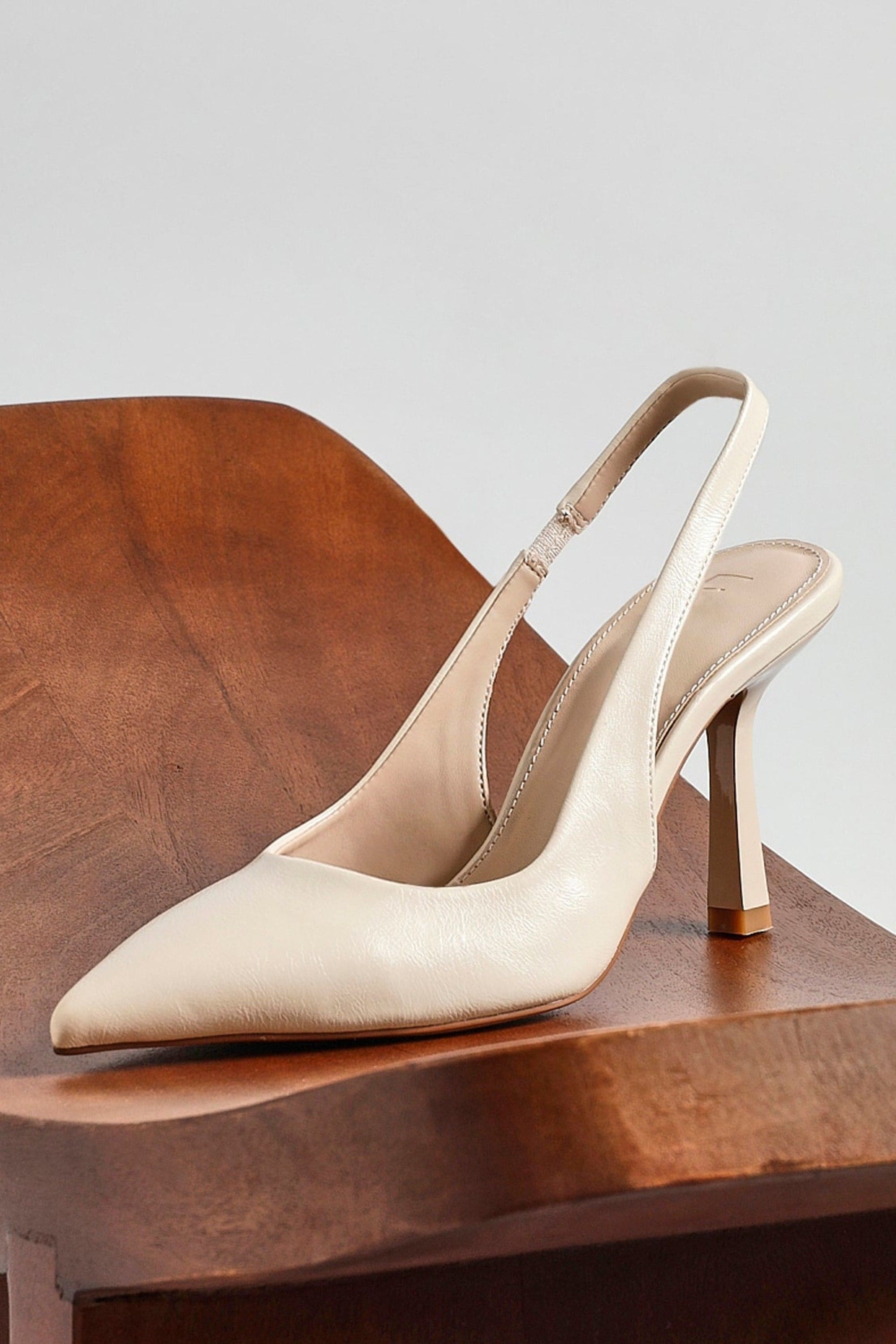 Linzi Dash Nude Faux Leather Court Heel image 6