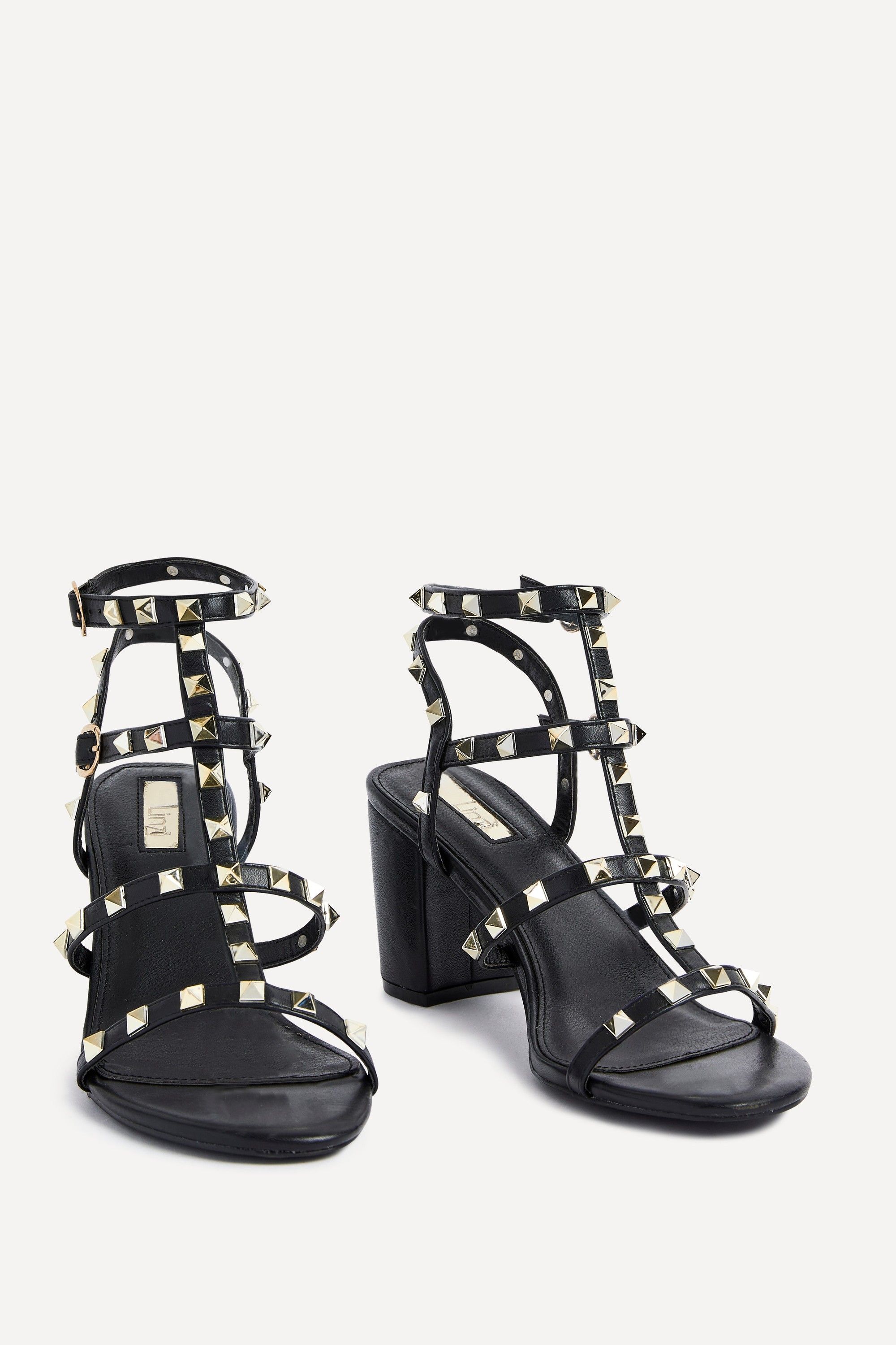 Linzi Tessa Black Block Heeled Sandal image 3