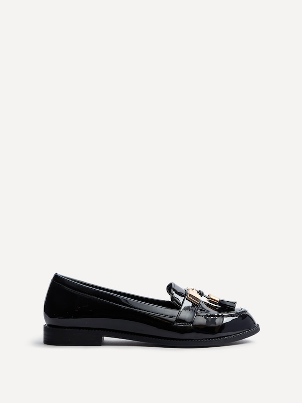 Linzi Tonia Black Patent Classic Loafer